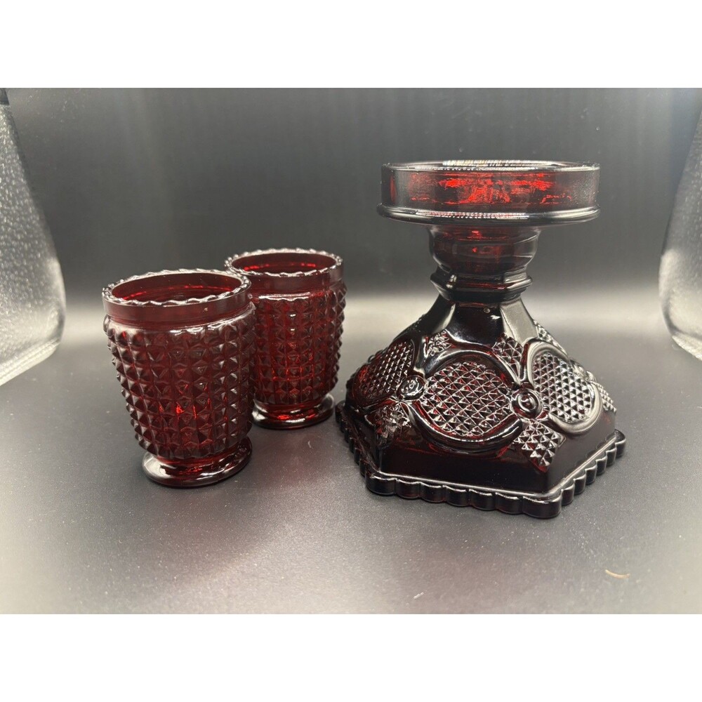 Set of 3 Vintage Avon Cape Cod 1876 Candle Votive Holder and Toothpick Holders